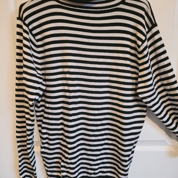 Andrew Marc striped turtle neck sweater size XL - Picture 6 of 11